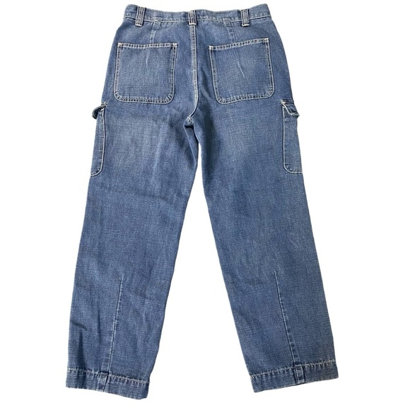 Free People We The Free Straight Leg Denim Cargo Utility Jeans Size 27 - Picture 2 of 10